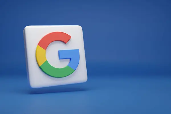 Buenos Aires, Arjantin; 5 Nisan 2024: Google logosu kopyalama alanı ile üç boyutlu. 3d illüstrasyon.