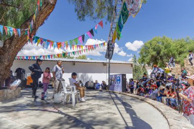 Jujuy, Arjantin - 25 Ocak 2024: Humahuaca 'da vaftiz oğlunun geleneksel festivali.