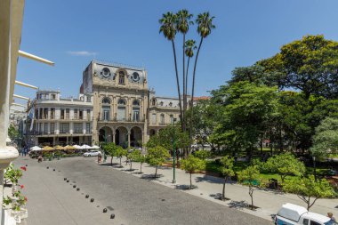 Salta, Arjantin - 26 Ocak 2024: Salta kentindeki Plaza 9 de Julio.