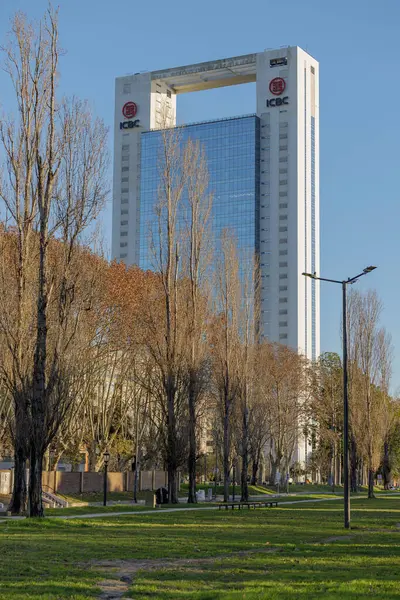 stock image Buenos Aires, Argentina; June 29th 2024: ICBC bank building in the city of Buenos Aires.