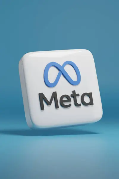 Buenos Aires, Arjantin; 29 Haziran 2024: Meta logosu üç boyutlu. 3d illüstrasyon.