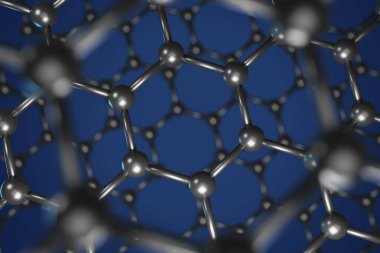 Grafen yapının üç boyutlu temsili. 3d illüstrasyon.