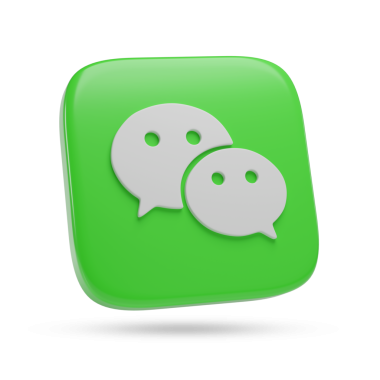 Buenos Aires, Arjantin - 22 Şubat 2025: Wechat uygulamasının üç boyutlu logosu beyaz arka planda izole edildi. 3d illüstrasyon.