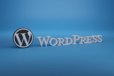 Buenos Aires, Arjantin - 4 Nisan 2025: üç boyutlu Wordpress logosu. 3d illüstrasyon.