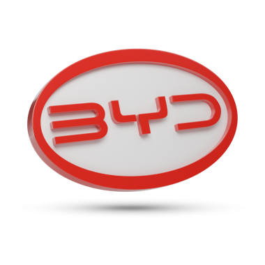 Buenos Aires, Arjantin - 10 Nisan 2025: BYD logosu beyaz arka planda üç boyutta izole edildi. 3B illüstrasyon.
