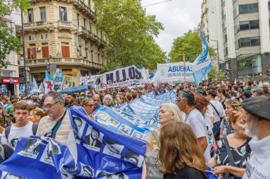 Buenos Aires, Arjantin - 24 Mart 2025: Buenos Aires 'te Anma Günü Gösterisi.