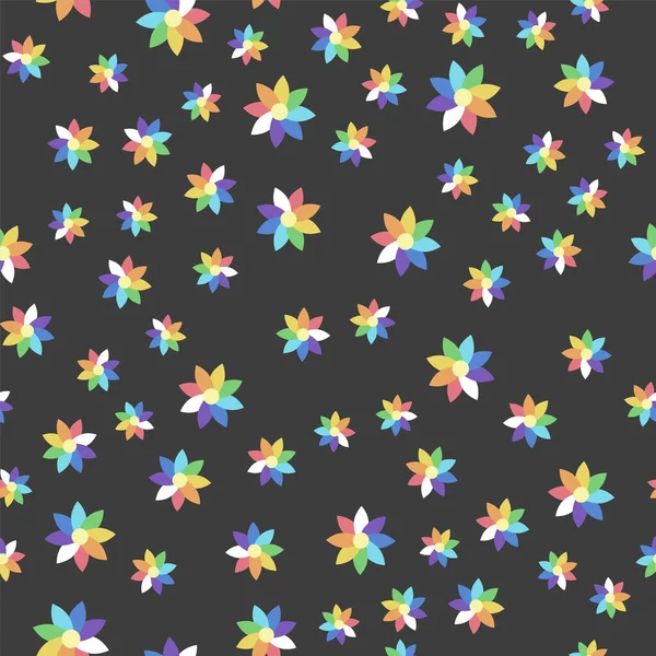 抽象的な花のシンプルなベクターイラストパターン — ストックベクタ