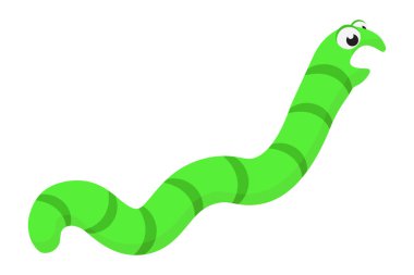 Basit vektör çizimi kahverengi solucan