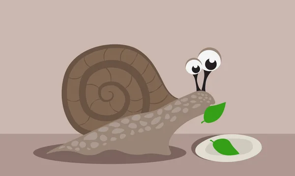 Illustration Vectorielle Simple Petit Escargot — Image vectorielle