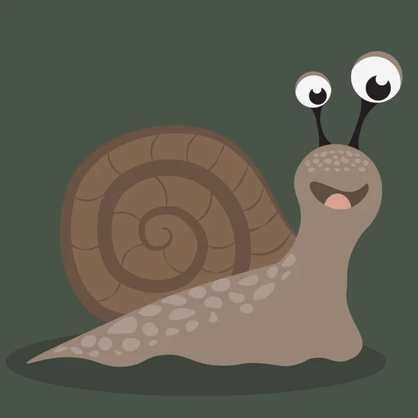Illustration Vectorielle Simple Petit Escargot — Image vectorielle