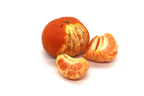 Foto Van Vruchten Sinaasappels Witte Achtergrond — Stockfoto