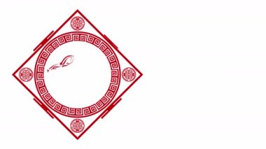 Mutlu Çin Yeni Yılı 2023, Tavşan Kutlama Yılı Doğulu süslemelerle Animasyonu Kutlama Yılı. Mutlu yıllar ve başarılar dilerim. Yüksek kalite 4k görüntü