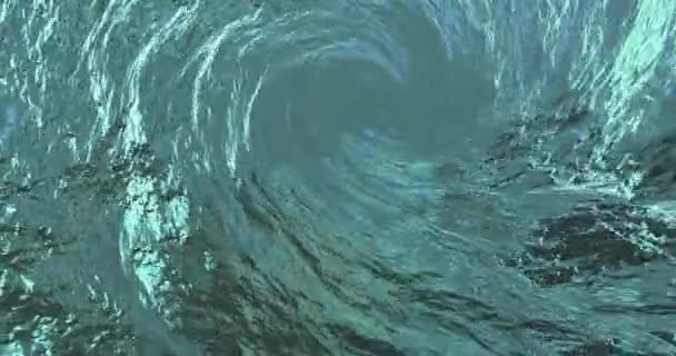 Rotating Blue Abstract Swirl Whirlpool Abstract Background Animation Seamless Loop — Stock Video