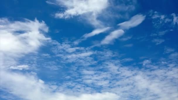 Beautiful Time Lapse Clouds Rolling Puffy Cloud Moving Ultra Sunny — Video
