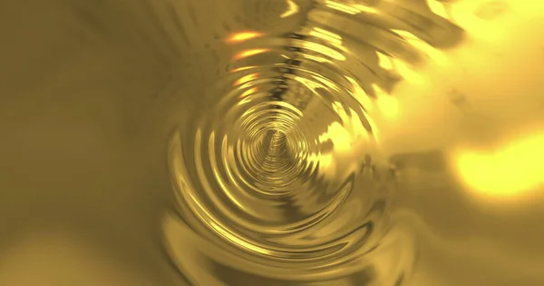 Vôo Profundo Túnel Dourado Contexto Renderização Imagem Alta Qualidade — Fotografia de Stock