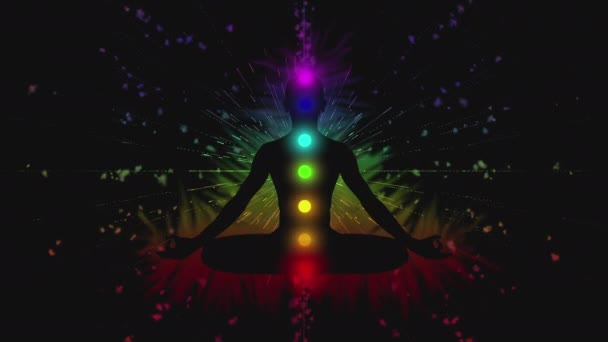 Dynamic Energy Flow Looping Animation Spiritual Aura Fields Inglés Imágenes — Vídeos de Stock