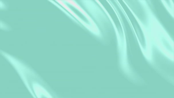 Tranquil Luxury Slow Motion Flowing Waves Smooth Green Turquoise Silk Stock Footage