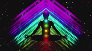 Erkek şekli meditasyonda, aura aydınlanması ise 3 boyutlu animasyonda bulunur: ezoterik desenler, çakra enerjisi ve fantezi, kusursuz döngü animasyonu. Yüksek kalite 4k görüntü