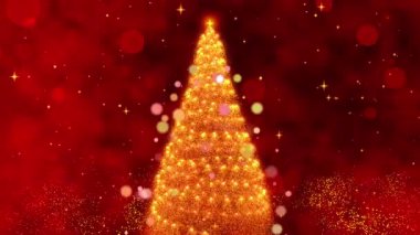 Parıldayan Işıklar 'dan Parlak Yılbaşı Ağacı' na Bir Döngü Animasyonunda, Tatil Sezonunun Sevincini ve Sıcaklığını Yakalıyorum. Yüksek kalite 4k görüntü