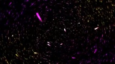 Abstract folorful particles flying around animation background.