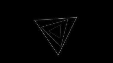 Infinite Black And White Triangles Hypno Tunnel Animation on a black background.