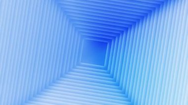 Blue tunnel of rectangle rotation abstract animation.