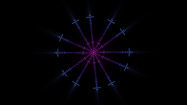 Abstract Colorful Audio Equalizer Black Background Audio Spectrum Simulation Music — Wideo stockowe