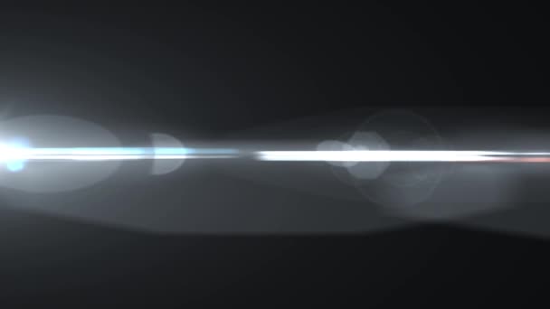 White Elegant Abstract Optical Flares Effect Optical Flare Moving Black — 图库视频影像