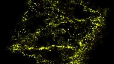 Abstract animation background of shining particles.