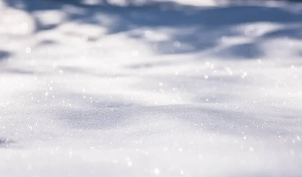 Neve Branca Luz Sol Dia Gelado Claro Sombras Neve Fundo — Fotografia de Stock