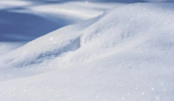Sfondo Natalizio Con Neve Bianche Colline Innevate Inverno Ombre Sulla — Foto Stock