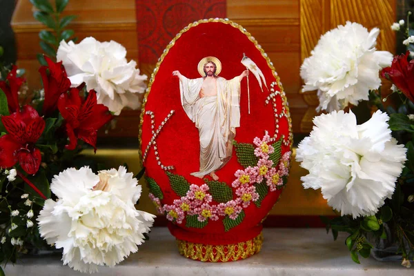 Ternopil Ucrânia Abril 2018 Paska Páscoa Igreja Ortodoxa Igreja Decorada — Fotografia de Stock