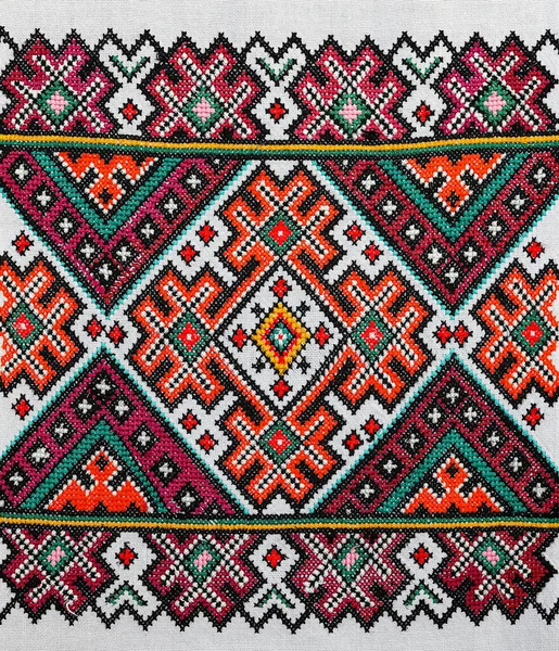 Narodowa Ozdoba Ukraińskim Hafcie Ozdoba Starożytnych Ukraińskich Koszul Ręczników Innych — Zdjęcie stockowe