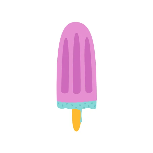 Красочное Мороженое Векторной Иллюстрации Цветные Минималистичные Летние Иллюстрации Идеально Подходит — стоковый вектор