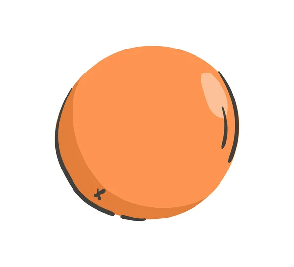 Hand Dras Orange Isolerad Vit Bakgrund Vektorillustration Färgglada Och Minimalistiska — Stock vektor