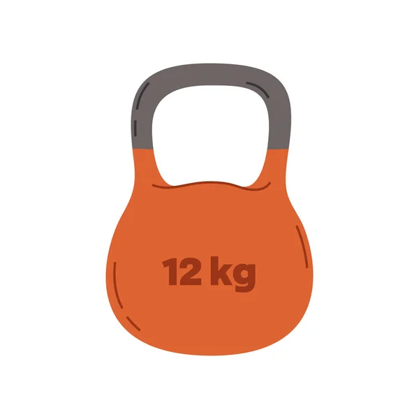 Kettlebell vector illustration. Crossfit objects set. Gym equipment flat design. Collection on sport theme. Ideal for web design, stickers, sport guide and tutorials