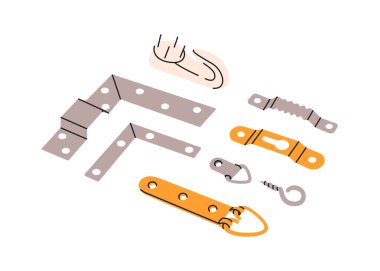 Bir set çerçeve askısı. Çerçeve atölyesindeki araçlar.