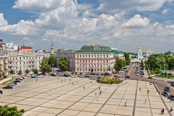 Uma Das Mais Antigas Praça Kiev Ucrânia Praça Sofia — Fotografia de Stock