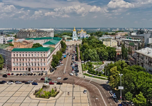 Uma Das Mais Antigas Praça Kiev Ucrânia Praça Sofia — Fotografia de Stock