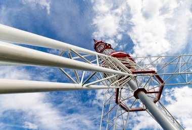 Televizyon kulesinin çelik yapısı. Kiev, Ukrayna. Kyiv, Ukrayna