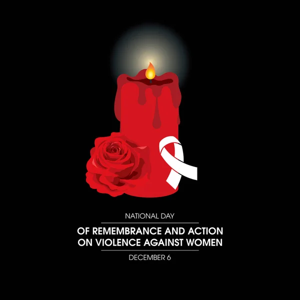 Národní Den Památky Akce Proti Násilí Páchanému Ženách Hořící Truchlící — Stockový vektor