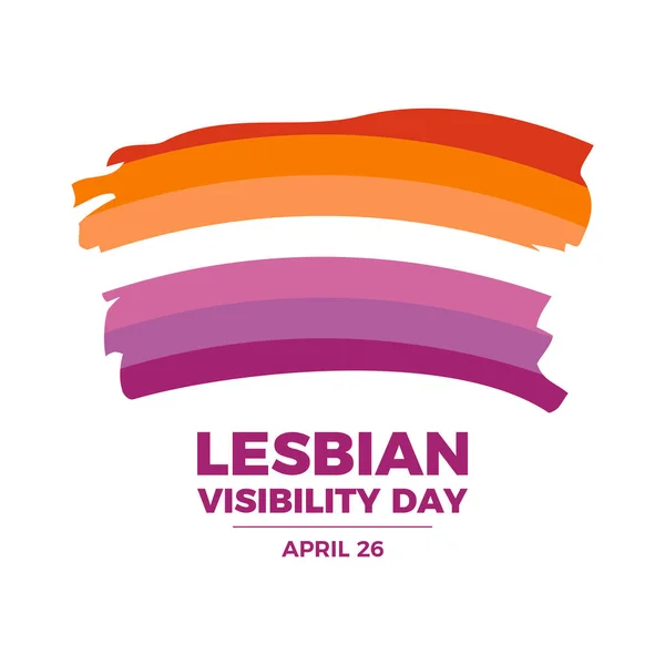 Lesbian Visibility Day Vector Abstract Grunge Lesbian Pride Flag Icon — Vector de stock