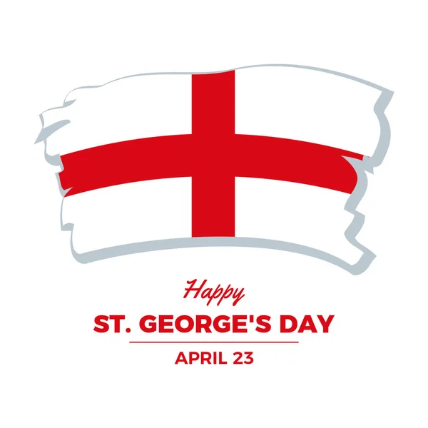Ілюстрацією Дня Святого Георгія Ікона Прапора Сент Джорджа Ізольована Білому — стоковий вектор