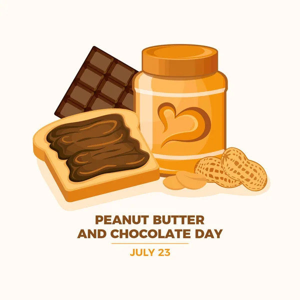 Butter Amendoim Dia Chocolate Ilustração Vetorial Pão Torrado Com Ícone —  Vetores de Stock