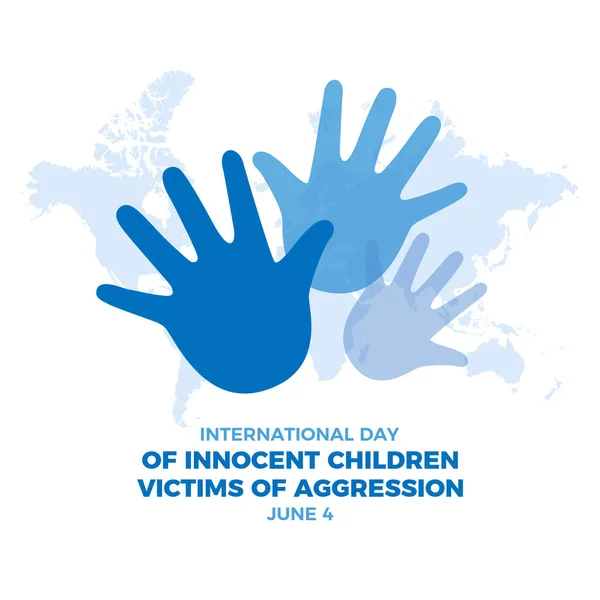 Mezinárodní Den Nevinných Dětí Vektorová Ilustrace Obětí Agrese Vektor Siluety — Stockový vektor