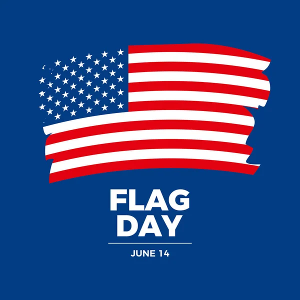 Día Bandera Estados Unidos Junio Ilustración Vectorial Abstracto Grunge Ondeando — Vector de stock