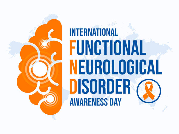 International FND Awareness Day poster vector illustration. Abstract human brain icon vector. Functional Neurological Disorder symbol. Template for background, banner, card, poster. April 13 every year. Important day