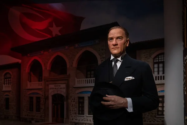 Istanbul Turki Februari 2023 Patung Lilin Mustafa Kemal Ataturk Madame — Stok Foto
