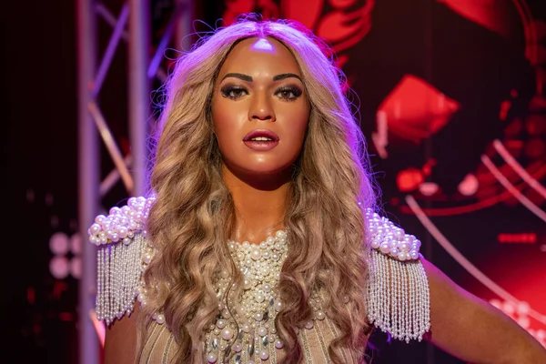 Istanbul Türkei Februar 2023 Wachsskulptur Von Beyonce Bei Madame Tussauds — Stockfoto