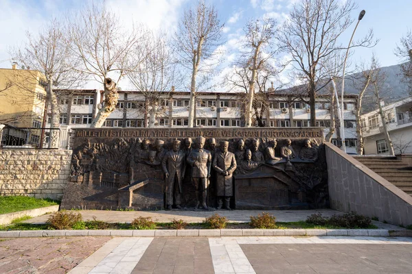 Posąg Mustafa Kemala Ataturka Centrum Amasji Amasya Turcja Marca 2023 — Zdjęcie stockowe